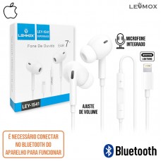 Fone Lightning Bluetooth LEY-1541 Lehmox - Branco